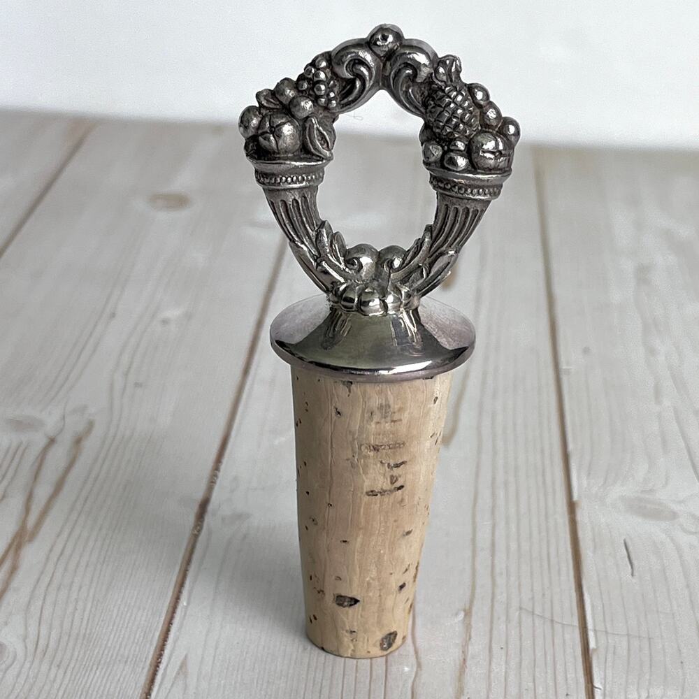 Vintage Reed & Barton Silver Plate Decanter Bottle Stopper 1624 King Francis